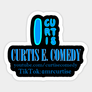 Curtis E. Comedy Logo (with TikTok) Sticker